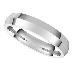 14K White 4 mm Knife Edge Comfort Fit Band Size 10.5 - BN & CO JEWELRY