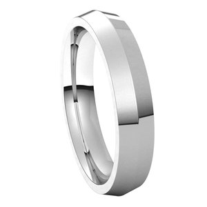 14K White 4 mm Knife Edge Comfort Fit Band Size 10.5 - BN & CO JEWELRY