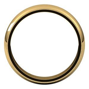 14K Yellow 5 mm Milgrain Half Round Band Size 8 - BN & CO JEWELRY
