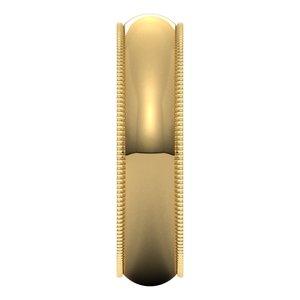 14K Yellow 5 mm Milgrain Half Round Band Size 8 - BN & CO JEWELRY