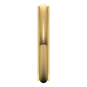 14K Yellow 3 mm Milgrain Half Round Comfort Fit Band Size 4.5 - BN & CO JEWELRY