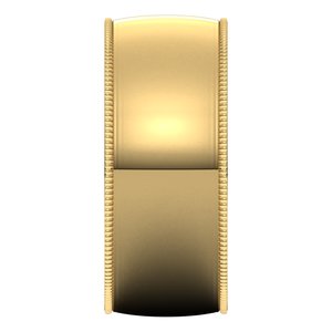 18K Yellow 8 mm Milgrain Half Round Light Band Size 9 - BN & CO JEWELRY