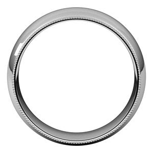 14K White 8 mm Milgrain Half Round Comfort Fit Band Size 11.5 - BN & CO JEWELRY