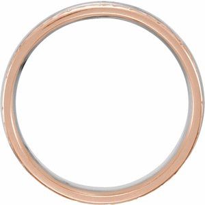 14K Rose/White/Rose 6 mm Design-Engraved Band Size 7.5 - BN & CO JEWELRY