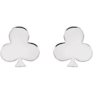 Sterling Silver 8.8x8.5 mm Club Earrings - BN & CO JEWELRY