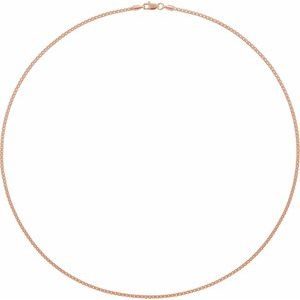 14K Rose 1.82 mm Box 18" Chain - BN & CO JEWELRY