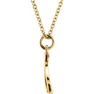 18K Yellow Vermeil Tiny Posh® Wishbone 16-18" Necklace - BN & CO JEWELRY