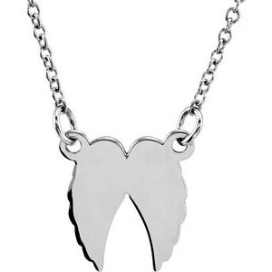 Sterling Silver Tiny Posh® Angel Wings 16-18" Necklace - BN & CO JEWELRY