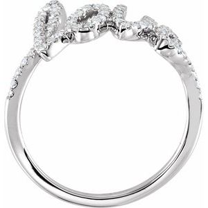 14K White 1/4 CTW Natural Diamond Love Ring - BN & CO JEWELRY
