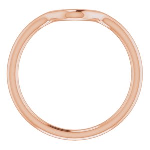14K Rose Band for 9 x 6 mm Pear - BN & CO JEWELRY