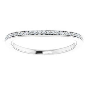 14K White 1/10 CTW Diamond Band for 6 mm Cushion Ring - BN & CO JEWELRY