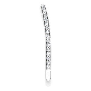14K White 1/10 CTW Diamond Band for 6 mm Cushion Ring - BN & CO JEWELRY