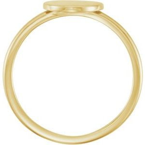 14K Yellow Round Engravable Ring - BN & CO JEWELRY