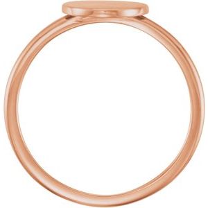 14K Rose Round Engravable Ring - BN & CO JEWELRY