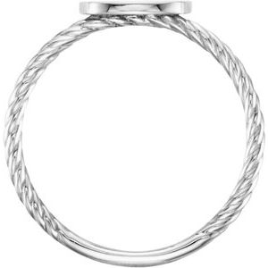 Continuum Sterling Silver Antique Engravable Rope Ring - BN & CO JEWELRY