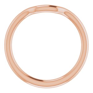 14K Rose Band for 8x6 mm Emerald Ring - BN & CO JEWELRY