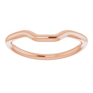 14K Rose Band for 8x6 mm Emerald Ring - BN & CO JEWELRY