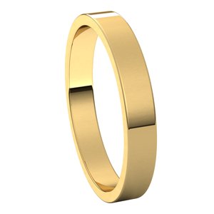 14K Yellow 3 mm Flat Band Size 11 - BN & CO JEWELRY
