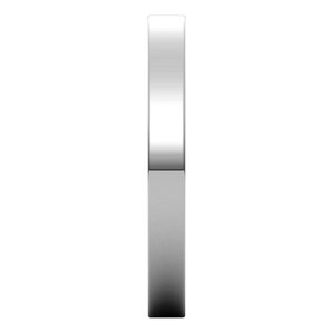 14K White 2.5 mm Flat Band Size 6 - BN & CO JEWELRY