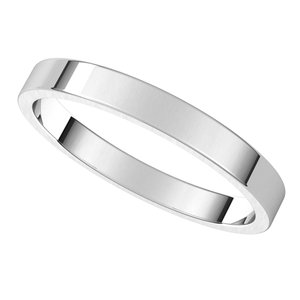 14K White 2.5 mm Flat Band Size 6 - BN & CO JEWELRY