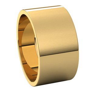 14K Yellow 10 mm Flat Band Size 4.5 - BN & CO JEWELRY