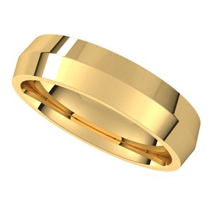 14K Yellow 5 mm Knife Edge Comfort Fit Band Size 7 - BN & CO JEWELRY