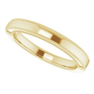 18K Yellow Band for 6.5 mm Round Ring - BN & CO JEWELRY