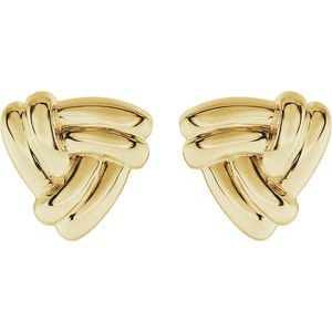 14K Yellow Triangle Knot Earrings - BN & CO JEWELRY