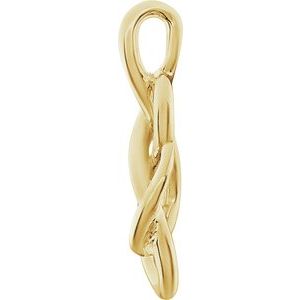 14K Yellow Infinity-Inspired Knot Pendant - BN & CO JEWELRY