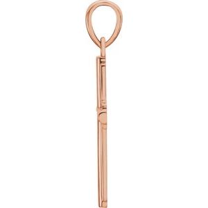 14K Rose Cross Pendant - BN & CO JEWELRY
