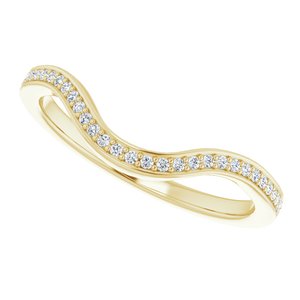 14K Yellow 6.5 mm Round 1/4 CTW Natural Diamond Band - BN & CO JEWELRY