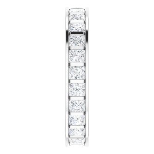 14K White 2 1/3 CTW Diamond Square Band Size 7 - BN & CO JEWELRY