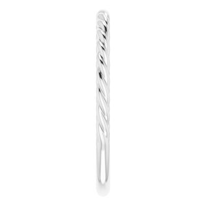 14K White 1.5 mm Twisted Rope Band Size 7 - BN & CO JEWELRY