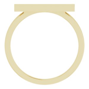 14K Yellow 16x4 mm Rectangle Signet Ring - BN & CO JEWELRY