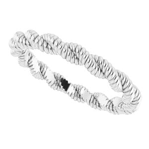 Sterling Silver Twisted Rope Band Size 5.5 - BN & CO JEWELRY