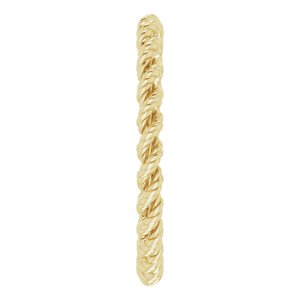 14K Yellow 2 mm Twisted Rope Band Size 5.5 - BN & CO JEWELRY