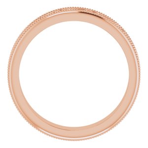 14K Rose 4 mm Sculptural-Inspired Band Size 7 - BN & CO JEWELRY