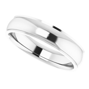14K White 5 mm Comfort Fit Edge Band Size 10 - BN & CO JEWELRY