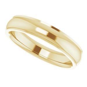 14K Yellow 4 mm Comfort Fit Edge Band Size 7 - BN & CO JEWELRY