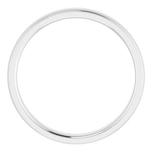 14K White 4 mm Comfort Fit Edge Band Size 12 - BN & CO JEWELRY