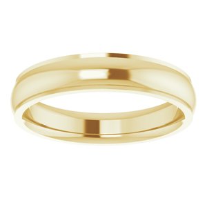 14K Yellow 4 mm Comfort Fit Edge Band Size 7 - BN & CO JEWELRY