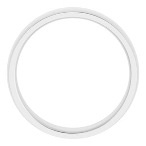 14K White 6 mm Comfort Fit Edge Band Size 11 - BN & CO JEWELRY