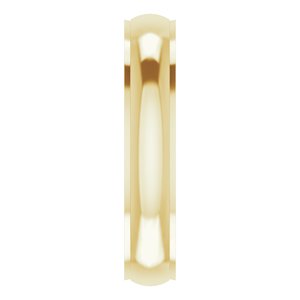 14K Yellow 4 mm Comfort Fit Edge Band Size 7 - BN & CO JEWELRY