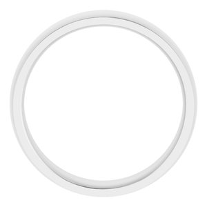 14K White 6 mm Comfort Fit Edge Band Size 10 - BN & CO JEWELRY