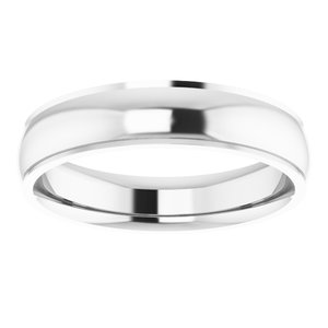 14K White 5 mm Comfort Fit Edge Band Size 10 - BN & CO JEWELRY