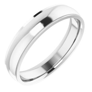 14K White 5 mm Comfort Fit Edge Band Size 11.5 - BN & CO JEWELRY