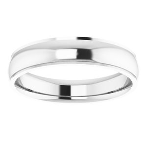 14K White 5 mm Comfort Fit Edge Band Size 11.5 - BN & CO JEWELRY
