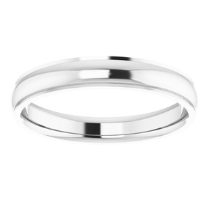 14K White 4 mm Comfort Fit Edge Band Size 12 - BN & CO JEWELRY