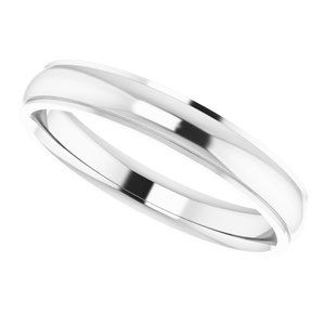 14K White 4 mm Comfort Fit Edge Band Size 12 - BN & CO JEWELRY