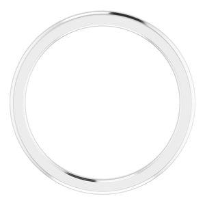 14K White 1.5 mm Half Round Comfort Fit Band Size 7 - BN & CO JEWELRY